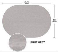 4 gray oval placemats