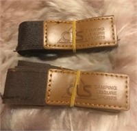 2pk leather straps for luggage, 44” long