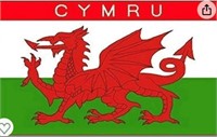 Wales Cymru flag, 2’ x 3’