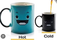 Heat sensitive colour changing mug