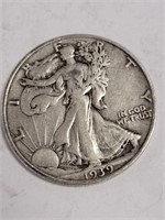 1939 SILVER WALKING LIBERTY HALF DOLLAR