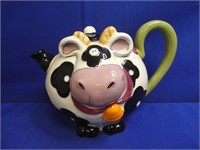 Blue Sky Cow Teapot