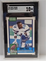 Emmitt Smith 1990 Topps Traded Rookie SGC 10