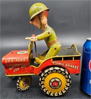 1944 G I Joe Tin Soldier in Jeep Toy