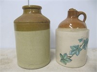 POTTERY CROCK & JUG