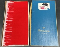 Vintage Red Pendleton Scarf in Box