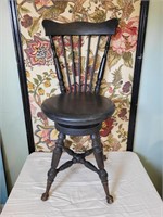 Vintage Wooden Piano Chair