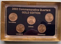 3 USA Gold Plated Coin Sets