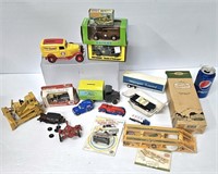 Vintage Small Diecast Vehicles - Cat, Matchbox, Ze