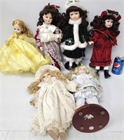 6 Fancy Dressed Collector Dolls