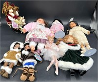 8 Collector Dolls From Around the World