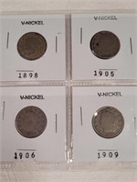 Four Victory Nickels