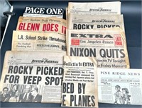 Vintage Newspapers w Political Headlines