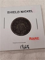 Shield Nickel  1868