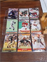 Nine Collector Football Cards