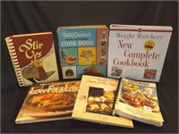 6 Assorted Cookbooks-Stir-ups, Weight Watchers