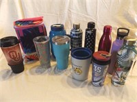 Assorted Insulated Water Bottles & Glasses-12
