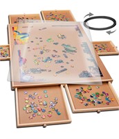 1500 Piece Rotating Wooden Jigsaw Puzzle Table -6