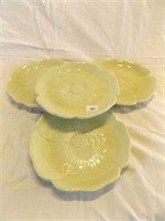 4 Country Gate 8" flower plates-pottery