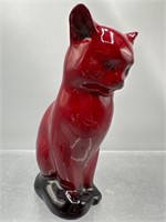 Royal Doulton Flambé cat figurine