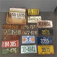 Over 30 license plates, early Minnesota, etc.