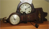 Gilbert Clock Co. Mahogany antique camelback