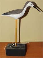 Carved Sanderling on stand 11”