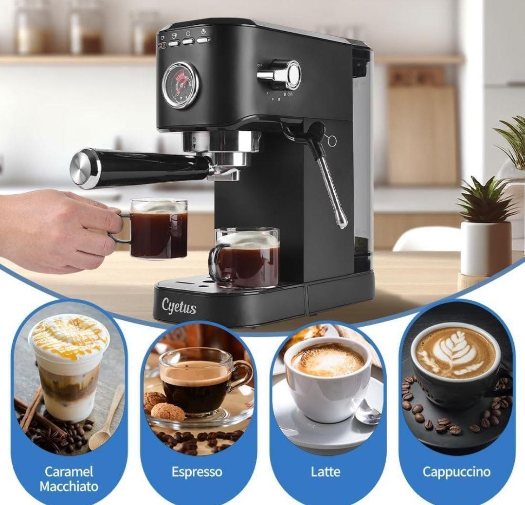 4PCS-CYETUS Espresso Machine 20 Bar with Milk FrOT