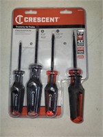 New 4 piece screwdriver set