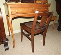 Antique Birdseye Maple two drawer vanity (no