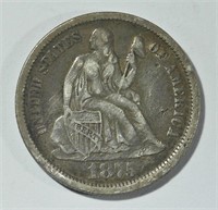 1875-CC LIBERTY SEATED DIME F