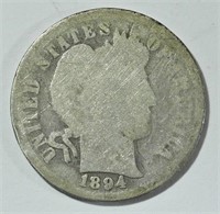 1894 BARBER DIME AG