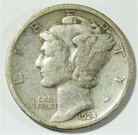 1924-D MERCURY DIME  VF