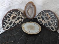 Matched pair Septarian Nodule & Geode