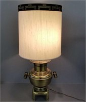 MCM Stiffel brass lamp and shade  37" tall