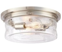 2-Light Brushed Nickel Flush Mount