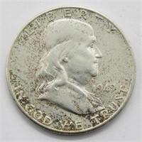 1949-S Franklin Half Dollar XF