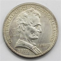 1918 Lincoln Commem Half  AU
