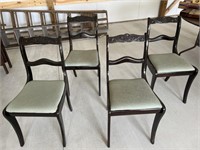 Four padded seat, dining chairs