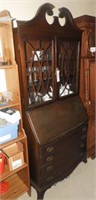 Antique Mahogany two door four drawer secretary