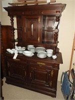 Antique Walnut Gothic Style server with single