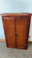 Wooden Cabinet with CDs and DVDs - Approx. 19.5”W