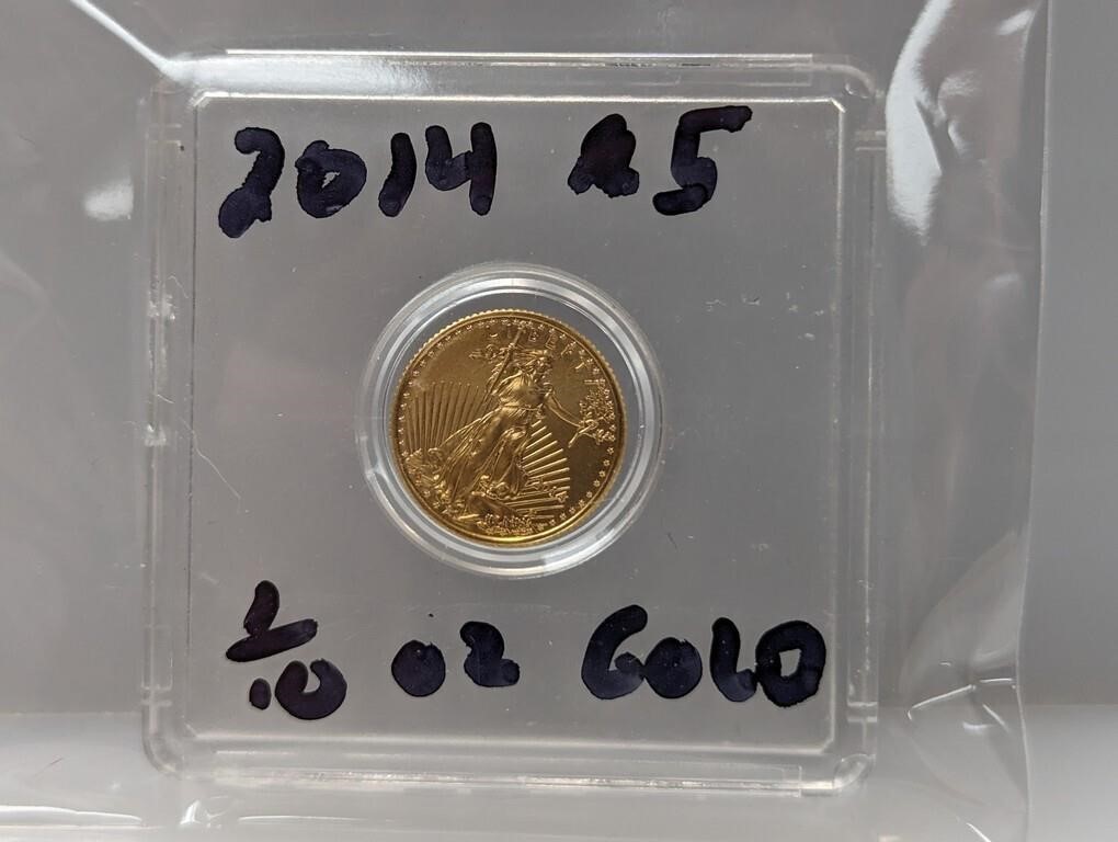 2014 $5 1/10oz .999 Gold Eagle