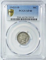 1942/1-D MERCURY DIME PCGS XF-40