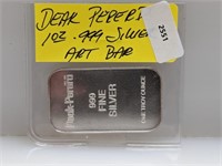 1oz .999 Silver Deak-Perera Art Bar