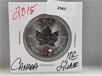 2015 1oz .999 Silver Canada Maple Leaf $5