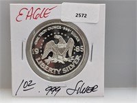 1985 1oz .999 Silver Eagle Round