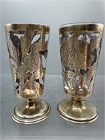 Sterling silver cordial glass holders