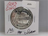2003 1oz .999 Silver Ohio Round