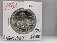 1982 1oz .999 Silver Engelhard Round